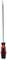 A long screwdriver with black and red handle, ideal for tightening or loosening screws in hard-to-reach places.