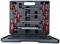 'Set of screwdrivers in an open black case, various sizes and T-handle design, neatly stored.'