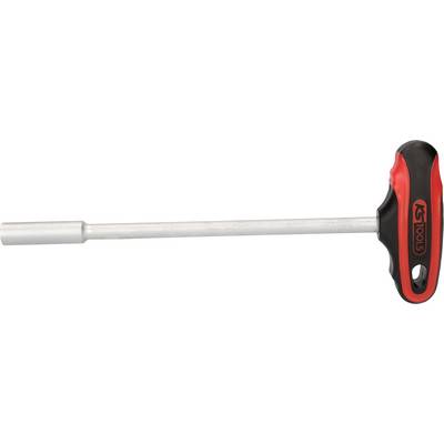 A T-handle socket wrench with a long shaft, black and red handle, product of the KStools brand.