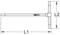 Diagram of a T-handle with dimensions L1 and L2, for tool usage, KS Tools logo visible.
