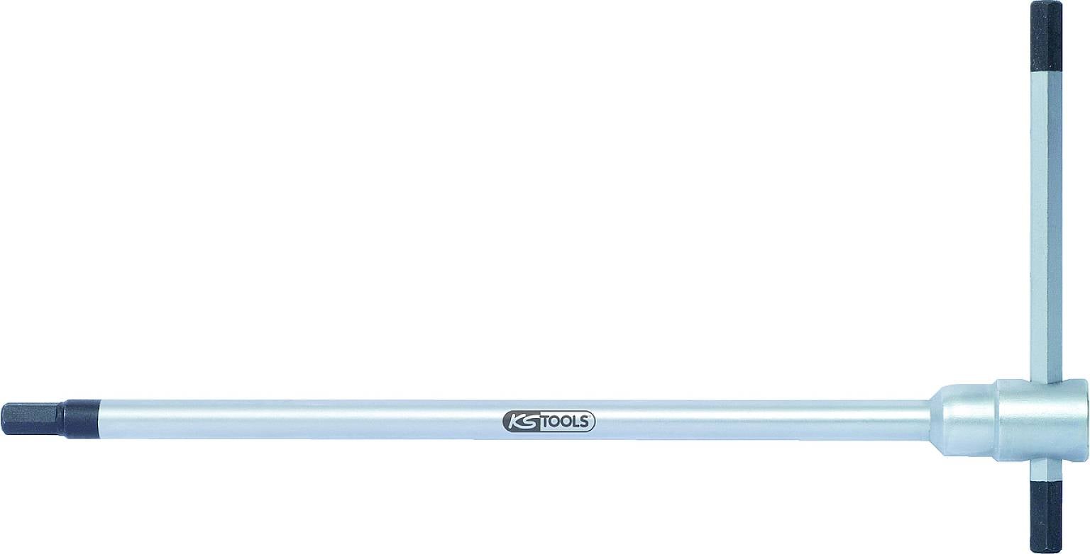 A metal T-handle hex key with 'KS Tools' printed on the handle. Ideal for working with hexagonal screws.