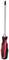 Phillips screwdriver, black and red handle, steel shaft, suitable for general screw work.