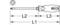 'Crosshead screwdriver with Phillips head, dimensions L1, L2, L3 marked, showing handle and shaft lengths.'