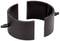 A black, open metal ring, suitable for industrial applications, shows two protruding pins on opposite sides.
