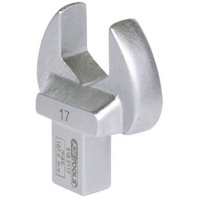 A silver spanner head with the inscription '17' and 'KS Tools 516.1217' for precise screw work.