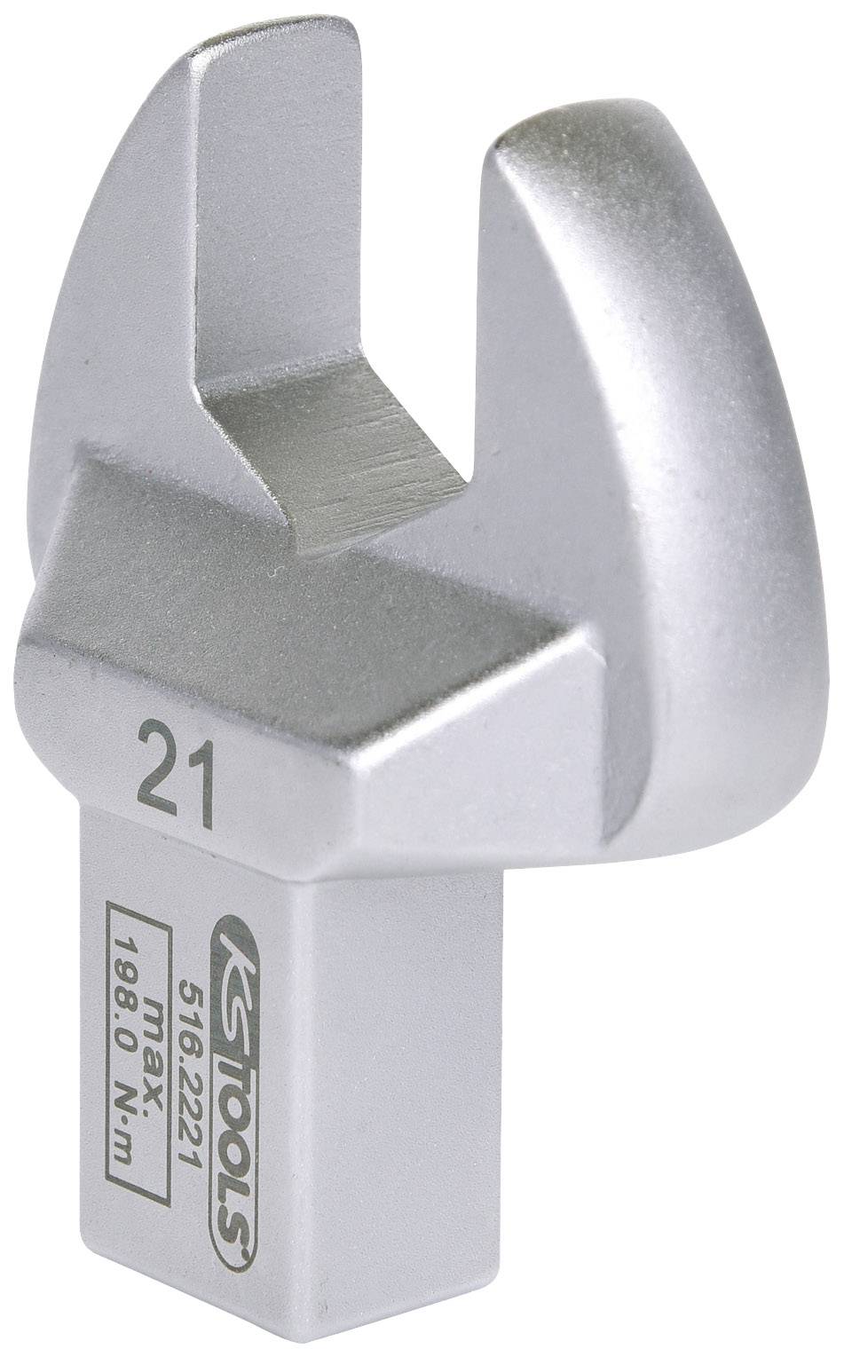 A silver-coloured spanner attachment with the engraving '21' and a maximum torque of 1980 Nm, brand name visible on the side.