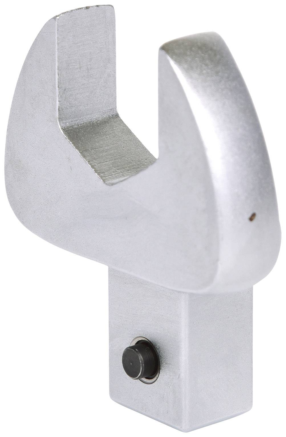 Metal key attachment with a U-shaped opening, suitable for large valves or special pipe connections.