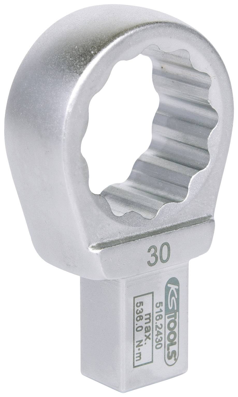 A silver ratchet spanner with an oval head, marked with the number "30" and labelled "KS Tools 612.430 530.0 Nm".