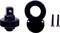 A black gear adaptor set with a mount and two screws, used for installing camera or video accessories.