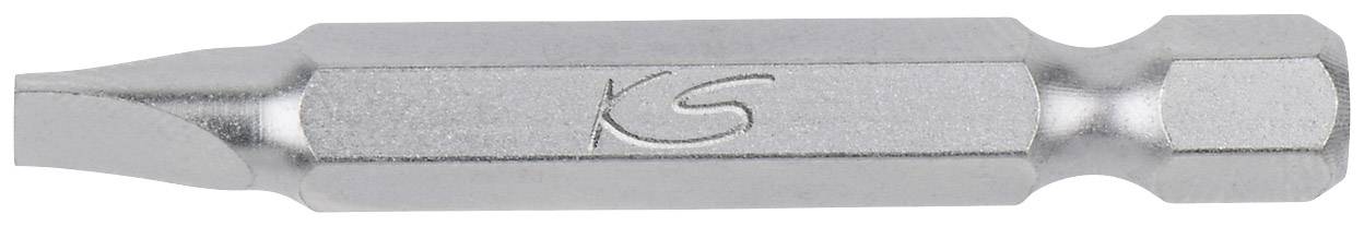 A metal slotted head screwdriver bit, side-engraved with 'KS'. Suitable for screwdrivers with bit holders.