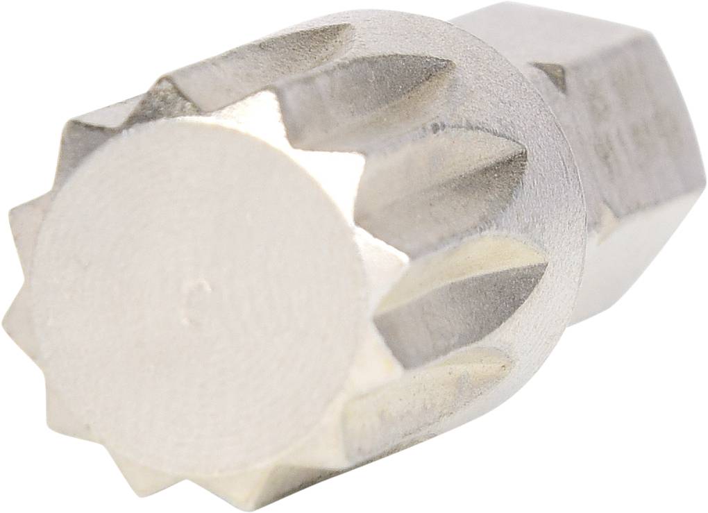 A silver metal bit with a serrated end, used for removing ratchet pawls from bicycle freehubs.