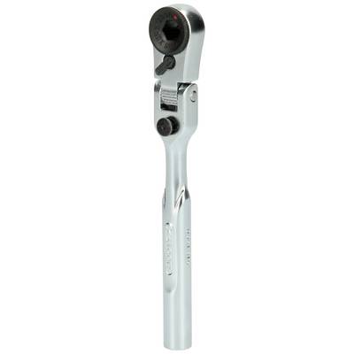 Adjustable metal ratchet spanner, suitable for loosening or tightening screws or nuts.