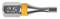Screwdriver bit with an engraving of '2.5', silver with an orange ring near the base. Ideal for precision work.