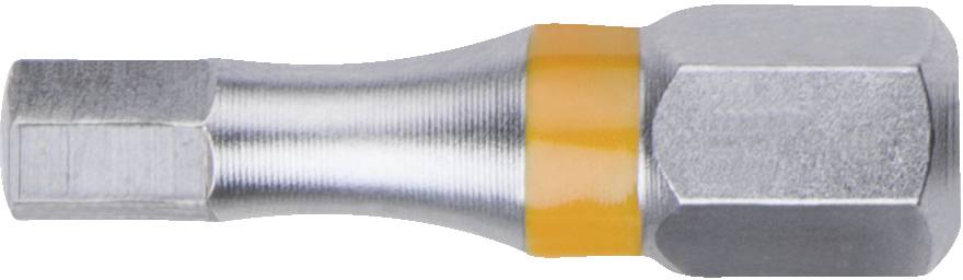 Bit adapter with a hexagonal metal tip and orange ring, suitable for screwdriver heads.