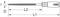 Drawing of a file with dimensions: Length L2 and total length L1 are indicated. Diameter D of a circle marked next to the file tip.