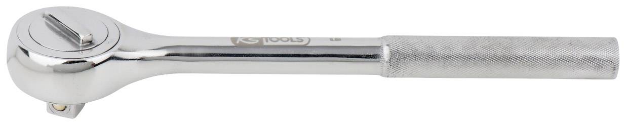 Metal ratchet with knurled handle, suitable for tightening or loosening screws and nuts in mechanical work.