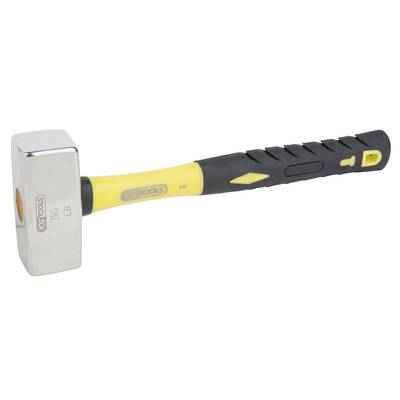 A hammer with a yellow handle and silver head, suitable for heavy-duty work.
