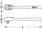 Technical drawing of a ratchet by KS Tools. Shows side and top view with marked dimensions D, A and L.