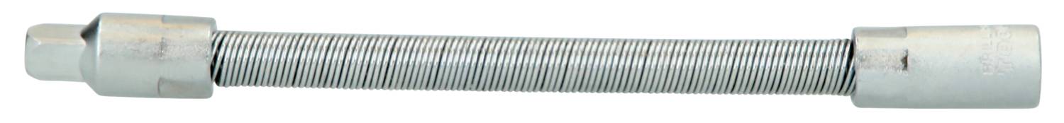 Metallic flexible hose connection pipeline with threaded connections at both ends, suitable for connection to pipe systems.