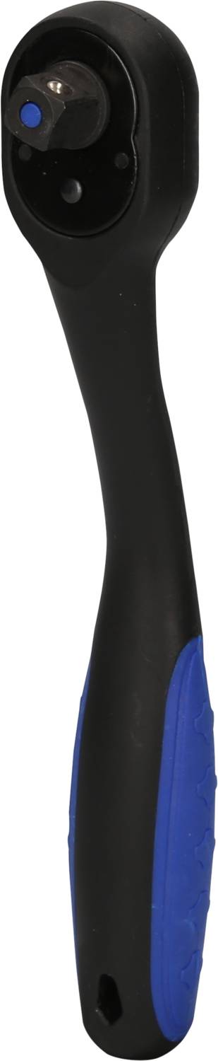 A black and blue ratchet spanner, suitable for craft and manual work.