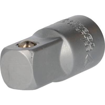 Silver metal adapter with a spherical spring on one side, likely for connecting tools or accessories.