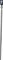 Long, silver-coloured metal pipe with a blue shield at the top.