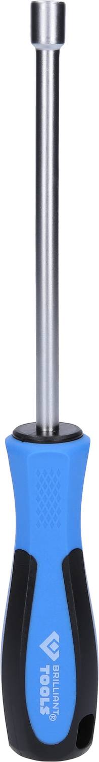 A blue screwdriver with an ergonomic handle and black tip, suitable for various DIY tasks.