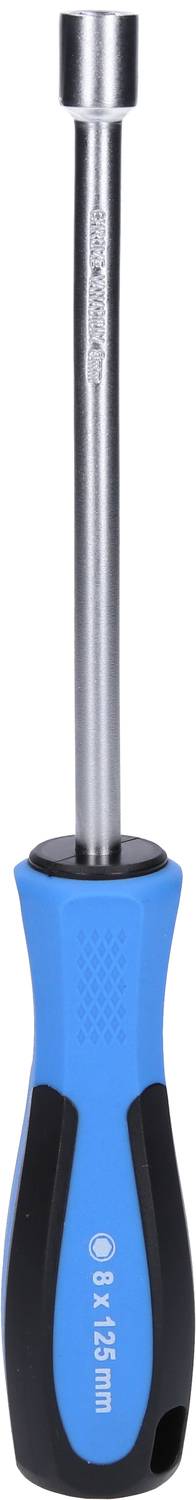 'Hexagonal screwdriver with blue-black handle, suitable for automotive mechanics and DIY enthusiasts.'