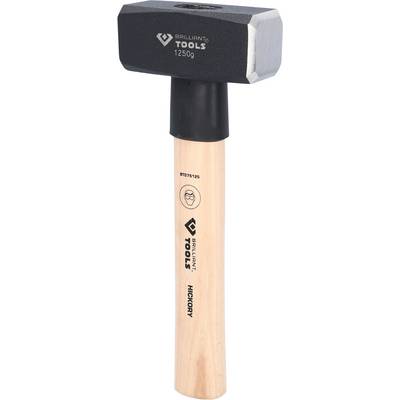 A hammer with a metal head and a wooden handle. The head bears the inscription 'Brilliant Tools 1250g'.