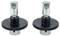 Two metal adapters with threaded ends and square profiles on a white background.