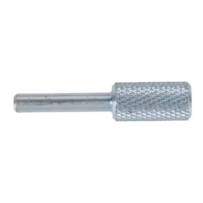 Metal pin with a ribbed handle and smooth tip, potentially used as a gripping tool or fastening component.