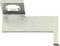 A rectangular metal piece with a hole in the top left corner. It appears to be an angle bracket or mounting bracket.