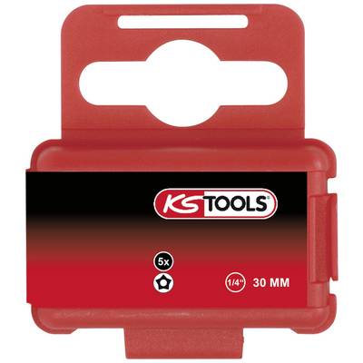 Red packaging for KS Tools, suitable for socket wrenches, marked with size specification '1/4" 30 MM' and symbols indicating usage.