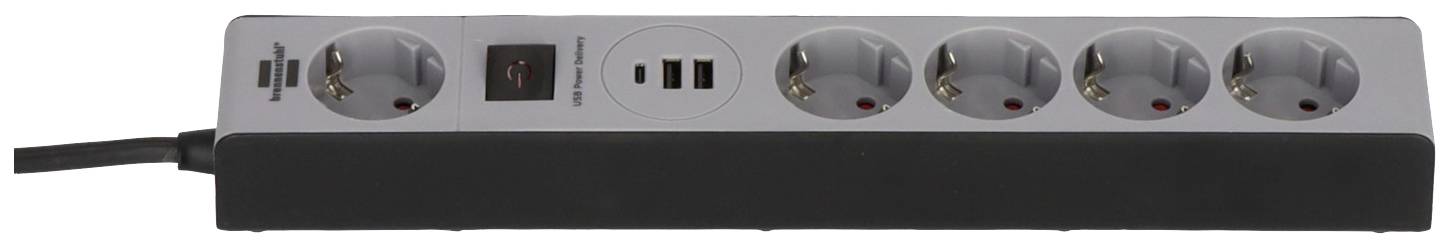 Brennenstuhl 9123020538 Power strip (+ switch) Black/grey PG connector 1 pc(s)