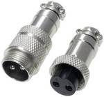 Round connector, GX16, 2-pin