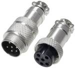 Round connector, GX16, 6-pin