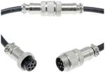 Round connector, GX16, 6-pin