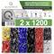 'Ferrule Assortment 1200 Pieces (DIN Colour Code)', Box with colour-coded ferrules, totalling 1200 pieces.