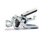 Heavy duty steel crocodile clip with EZ-squeeze