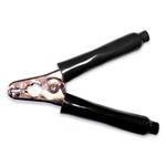 Large Battery Crocodile Clip, Copper plated Steel, Black