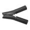 A black Y-shaped cable protection component used for protecting and guiding cable connections.