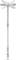 Long, swivelling metal umbrella stand for table mounting. Upper section features a star-shaped structure.
