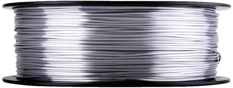 Reel of white plastic filament, used for 3D printers.
