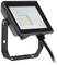 LED floodlight with black housing and mounting bracket, suitable for outdoor lighting.