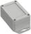Rectangular grey plastic enclosure with screws at the corners, suitable for electronic components.