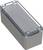 A rectangular, grey plastic box with a transparent lid. It has a robust design, ideal for electronic enclosures.