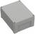 Grey, rectangular plastic enclosure with rounded corners and screw holes at the corners, suitable for electronic components.