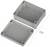 Grey rectangular plastic enclosure, consisting of two parts, lid and base, with four screws and a seal. Designed for electronic projects.