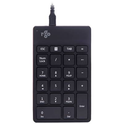 R-GO Tools Numpad Break Corded Numeric keypad Ergonomic Black