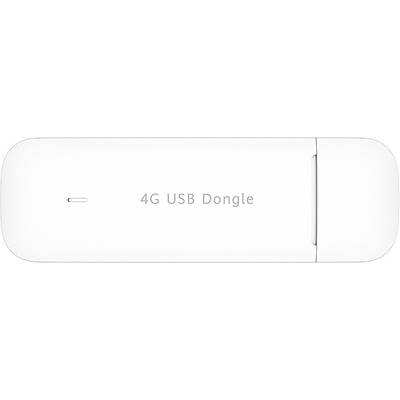 A white 4G USB dongle in close-up, positioned horizontally with the text '4G USB Dongle' visible.